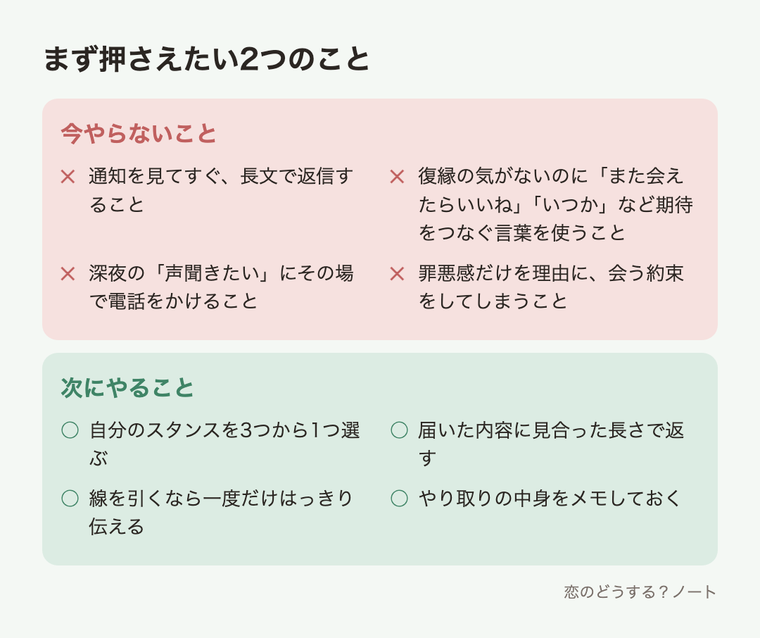 今やらないことと次にやること